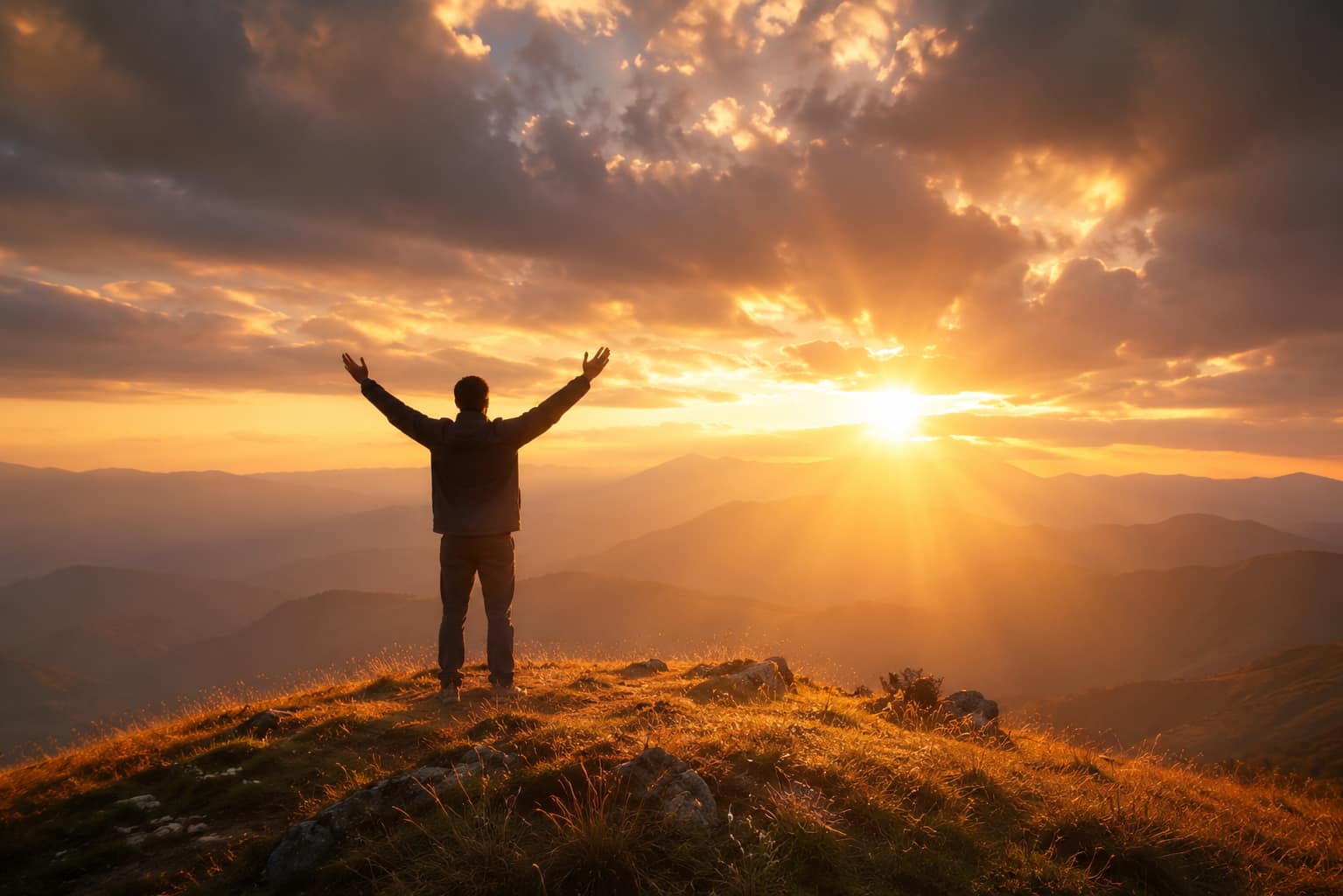 Person seeking God in worship at sunrise symbolising a Peniel encounter